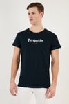 Pamuklu Slim Fit Bisiklet Yaka Erkek T Shirt 541PERSPECTIVE LACİVERT