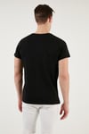 Pamuklu Slim Fit Bisiklet Yaka Erkek T Shirt 541CALIFORNIA24 SİYAH