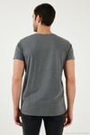 Pamuklu Slim Fit Bisiklet Yaka Erkek T Shirt 541WIND ANTRASİT