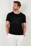 Pamuklu Slim Fit Bisiklet Yaka Erkek T Shirt 646R7940 SİYAH