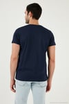 Pamuklu Slim Fit Bisiklet Yaka Erkek T Shirt 541BALANCE AÇIK LACİVERT