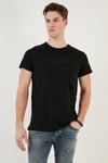 Pamuklu Slim Fit Bisiklet Yaka Erkek T Shirt 541PERSPECTIVE SİYAH
