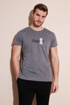 Pamuklu Slim Fit Bisiklet Yaka Erkek T Shirt 541CHANGE24 ANTRASİT