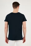 Pamuklu Slim Fit Bisiklet Yaka Erkek T Shirt 541PERSPECTIVE LACİVERT