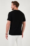 Pamuklu Slim Fit Bisiklet Yaka Erkek T Shirt 646R7940 SİYAH