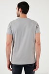Pamuklu Slim Fit Bisiklet Yaka Erkek T Shirt 541BALANCE AÇIK GRİ