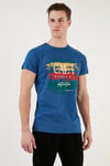 Pamuklu Slim Fit Bisiklet Yaka Erkek T Shirt 541CALIFORNIA24 PARLIAMENT