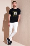 Pamuklu Slim Fit Bisiklet Yaka Erkek T Shirt 646R8320 SİYAH