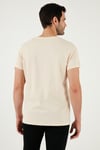 Pamuklu Slim Fit Bisiklet Yaka Erkek T Shirt 541TACTICAL BEJ