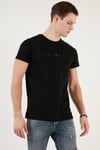 Pamuklu Slim Fit Bisiklet Yaka Erkek T Shirt 541BALANCE SİYAH