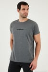 Pamuklu Slim Fit Bisiklet Yaka Erkek T Shirt 541WIND ANTRASİT