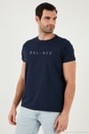 Pamuklu Slim Fit Bisiklet Yaka Erkek T Shirt 541BALANCE AÇIK LACİVERT