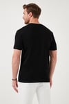 Pamuklu Slim Fit Bisiklet Yaka Erkek T Shirt 646R8120 SİYAH
