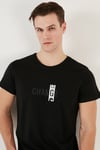 Pamuklu Slim Fit Bisiklet Yaka Erkek T Shirt 541CHANGE24 SİYAH