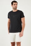 Pamuklu Slim Fit Bisiklet Yaka Erkek T Shirt 541PERSPECTIVE KOYU ANTRASİT
