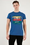 Pamuklu Slim Fit Bisiklet Yaka Erkek T Shirt 541CALIFORNIA24 PARLIAMENT