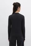 Pamuklu Slim Fit Bisiklet Yaka Kadın Penye 1613352-900 SİYAH