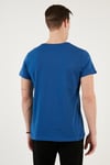 Pamuklu Slim Fit Bisiklet Yaka Yazılı Erkek T Shirt 541ENJOY PARLIAMENT
