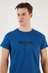 Pamuklu Slim Fit Bisiklet Yaka Yazılı Erkek T Shirt 541ENJOY PARLIAMENT