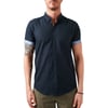 Pamuklu Slim Fit Düğmeli Yaka Kısa Kollu Erkek Gömlek CF21S112546 LACİVERT