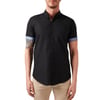 Pamuklu Slim Fit Düğmeli Yaka Kısa Kollu Erkek Gömlek CF21S112546 SİYAH