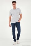 Pamuklu Slim Fit Düşük Bel Jeans Erkek Kot Pantolon 1115C84NAPOLI LACİVERT