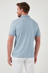 Pamuklu Slim Fit Erkek Polo Yaka T Shirt 646R1000 Açık Mavi-Beyaz