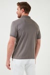 Pamuklu Slim Fit Erkek Polo Yaka T Shirt 646R1000 Vizon-Füme