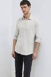 Pamuklu Slim Fit Klasik Yaka Uzun Kollu Erkek Gömlek 0211856-82498 KAR MELANJ