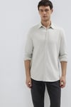 Pamuklu Slim Fit Klasik Yaka Uzun Kollu Erkek Gömlek 0211856-82498 KAR MELANJ