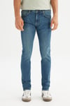 Pamuklu Slim Fit Normal Bel Dar Paça Denim Jeans Erkek Kot Pantolon L7190006 2XT AÇIK MAVİ