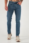 Pamuklu Slim Fit Normal Bel Dar Paça Jeans Erkek Kot Pantolon 1124C041NAPOLI MAVİ