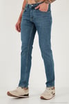Pamuklu Slim Fit Normal Bel Dar Paça Jeans Erkek Kot Pantolon 1124C041NAPOLI MAVİ