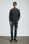 Pamuklu Slim Fit Normal Bel Dar Paça Jeans Erkek Kot Pantolon 112200265 GRİ
