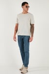 Pamuklu Slim Fit Normal Bel Dar Paça Jeans Erkek Kot Pantolon 1124C041NAPOLI MAVİ