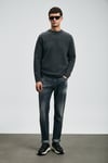 Pamuklu Slim Fit Normal Bel Dar Paça Jeans Erkek Kot Pantolon 112200265 GRİ