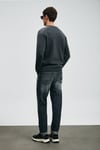 Pamuklu Slim Fit Normal Bel Dar Paça Jeans Erkek Kot Pantolon 112200265 GRİ