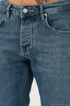 Pamuklu Slim Fit Normal Bel Dar Paça Jeans Erkek Kot Pantolon 1124C041NAPOLI MAVİ