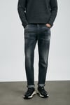 Pamuklu Slim Fit Normal Bel Dar Paça Jeans Erkek Kot Pantolon 112200265 GRİ