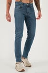 Pamuklu Slim Fit Normal Bel Dar Paça Jeans Erkek Kot Pantolon 1124C041NAPOLI MAVİ