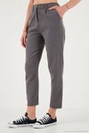 Pamuklu Slim Fit Normal Bel Düz Paça Kadın Pantolon 668Y5121 ANTRASİT