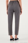 Pamuklu Slim Fit Normal Bel Düz Paça Kadın Pantolon 668Y5121 ANTRASİT