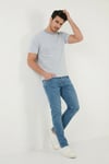 Pamuklu Slim Fit Normal Bel Jeans Erkek Kot Pantolon 3300C511TOKYO AÇIK MAVİ