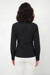 Pamuklu Slim Fit Toka Detaylı Uzun Kollu Kadın Gömlek 6778317 SİYAH