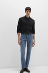 Pamuklu Slim Fit Uzun Kollu Erkek Gömlek 0211758-900 SİYAH