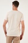 Pamuklu Slim Fit V Yaka Basic Erkek T Shirt 5412001 BEJ
