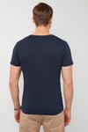 Pamuklu Slim Fit V Yaka Basic Erkek T Shirt 5412001 LACİVERT