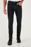 Pamuklu Slim Fit Yüksek Bel Dar Paça Jeans Erkek Kot Pantolon 3300C30TOKYO SİYAH