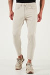Pamuklu Slim Tapared Normal Bel Daralan Paça Jeans Erkek Kot Pantolon 5900S66MILANO NATUREL