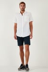 Pamuklu Slim Tapered Bermuda Erkek Şort 4503S67SMILANO İNDİGO
